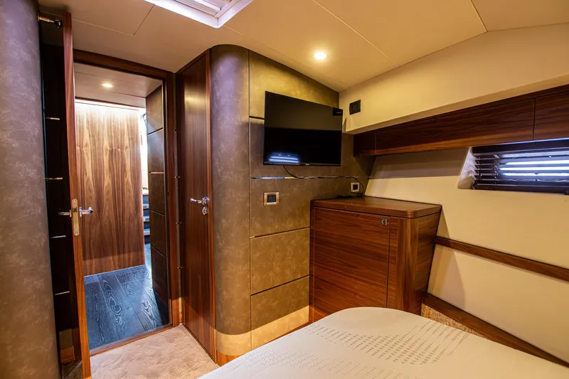  Yacht Photos Pics Luxurious cabin interior of 2021 Van der Heijden Exclusive de Luxe 1600 yacht.