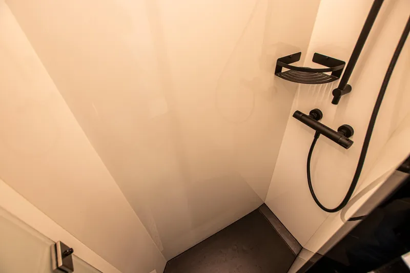  Yacht Photos Pics Luxurious shower area in 2021 Van der Heijden Exclusive de Luxe 1600 yacht.