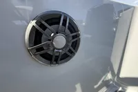 Speaker detail on 2023 Saxdor 270 GTO boat, showcasing modern design and craftsmanship.