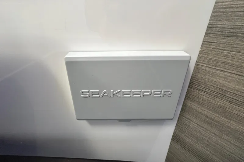 Happy Our II Yacht Photos Pics Seakeeper stabilizer on 2022 Aviara AV40 OB boat, enhancing stability and comfort.