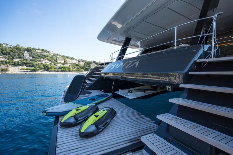 Manta Yacht Photos Pics Luxury Sunreef 80 Sunreef Power MANTA yacht with water sports equipment, 2022 model.