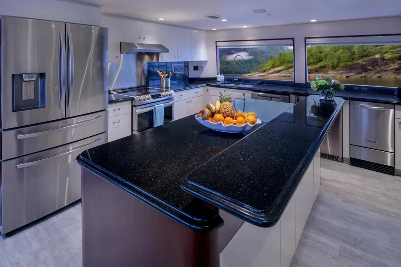 Blackwood Yacht Photos Pics Port Side Windows and Counter