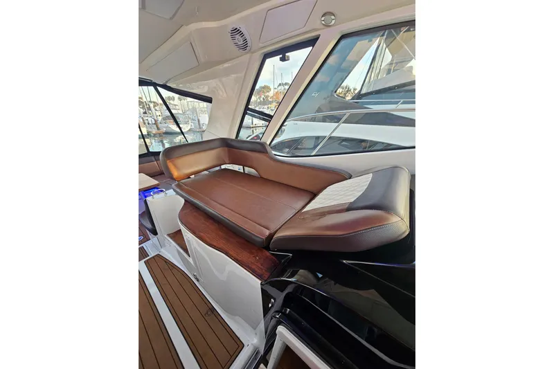 Levon II Yacht Photos Pics Luxurious interior seating of 2017 Sea Ray Sundancer 350 Coupe yacht.