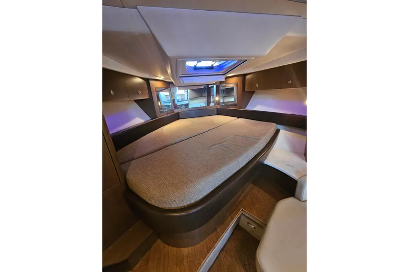 Levon II Yacht Photos Pics Luxurious interior cabin of 2017 Sea Ray Sundancer 350 Coupe yacht.