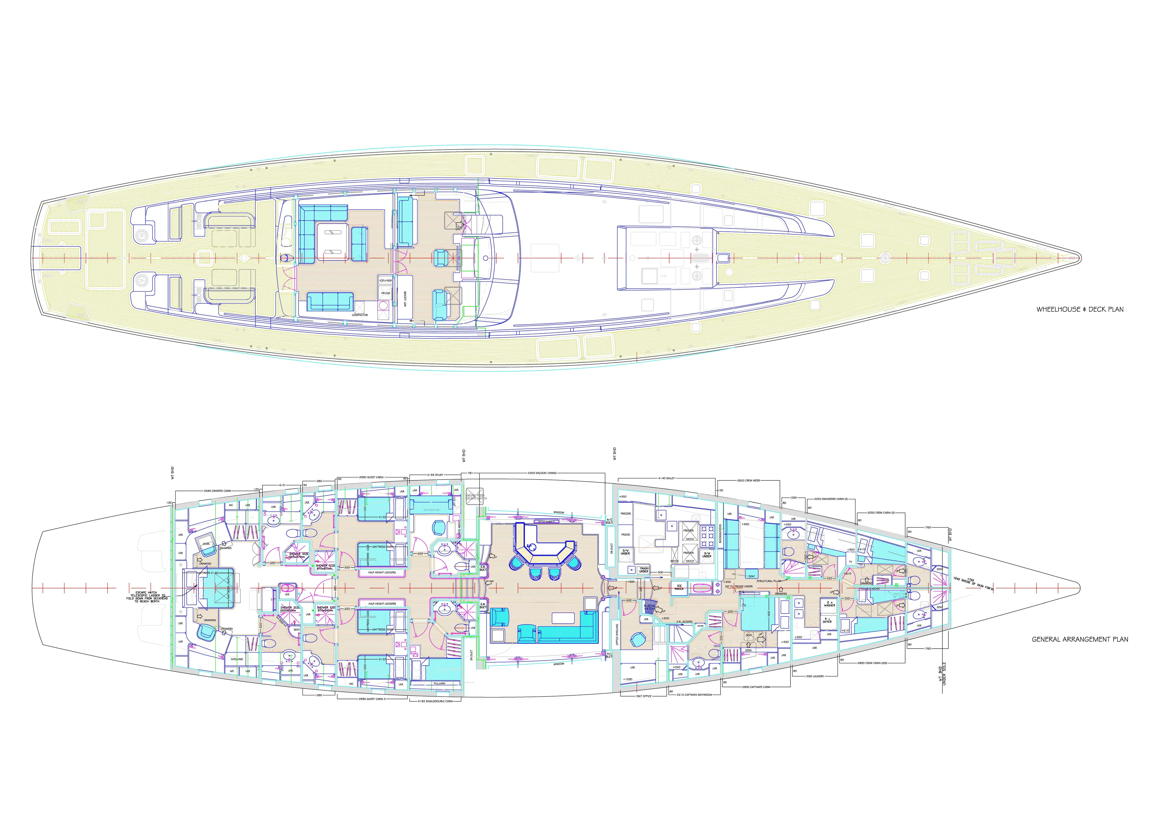 Catalina Yacht Photos Pics Deck and interior layout of 2001 Vitters Cruising Ketch yacht, showcasing detailed design.