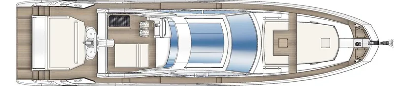 Elisa II Yacht Photos Pics Top view layout of 2018 Azimut 77 S luxury yacht.