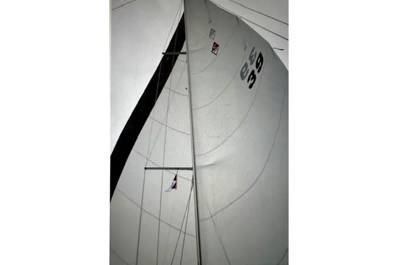  Yacht Photos Pics Sail of a 2015 Catalina 315 yacht, showcasing its rigging and sail number.