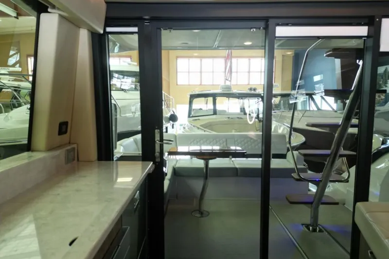  Yacht Photos Pics Interior view of 2023 Regal 42 Fly yacht, showcasing modern design and luxurious features.