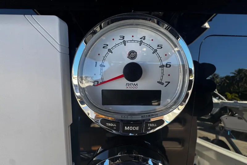  Yacht Photos Pics Tachometer of 2026 Sea Pro 245FLX Sandbar boat, displaying RPM gauge.
