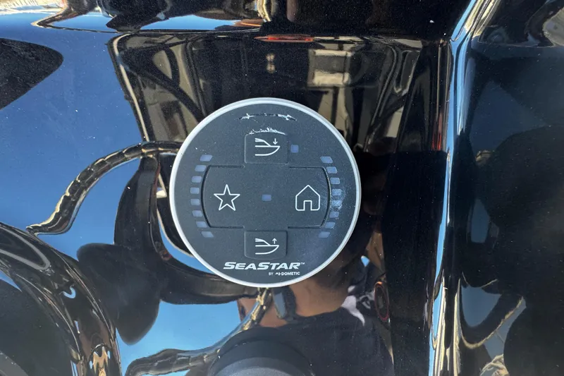  Yacht Photos Pics Control panel on 2026 Sea Pro 245FLX Sandbar boat, featuring SeaStar by Dometic.