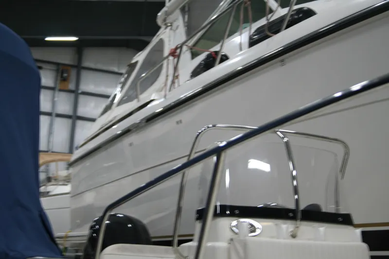  Yacht Photos Pics 2001 Tiara Yachts 4000 Express in indoor storage facility.