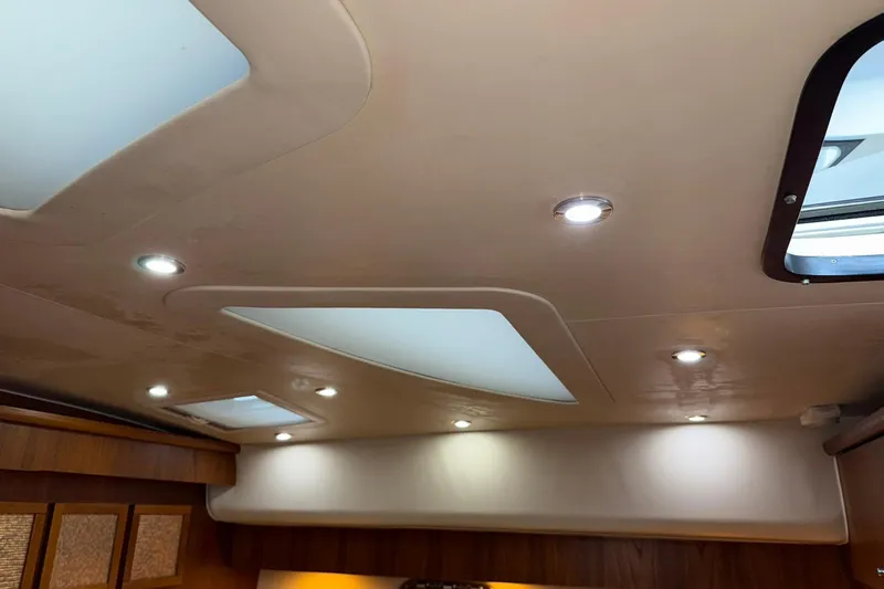  Yacht Photos Pics Ceiling of 2011 Tiara Yachts 4500 Sovran with recessed lighting and skylights.