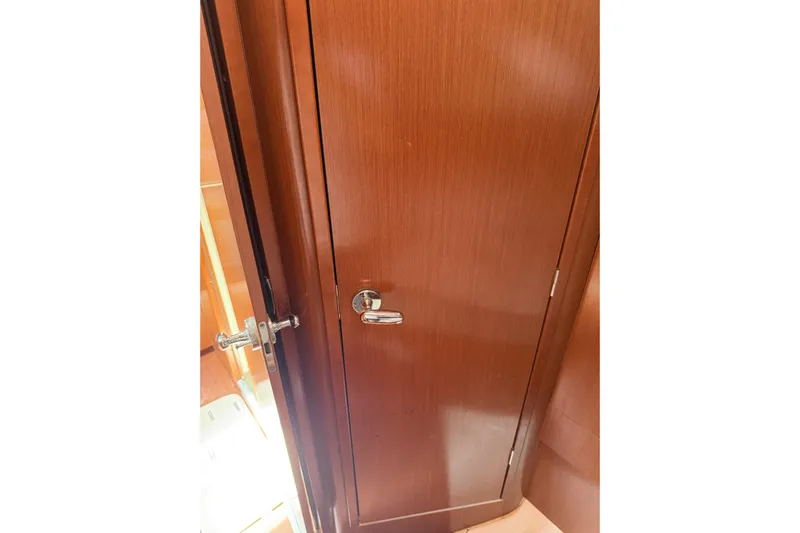 Vision 360 Yacht Photos Pics Wooden interior door on a 2012 Beneteau First 435 yacht.