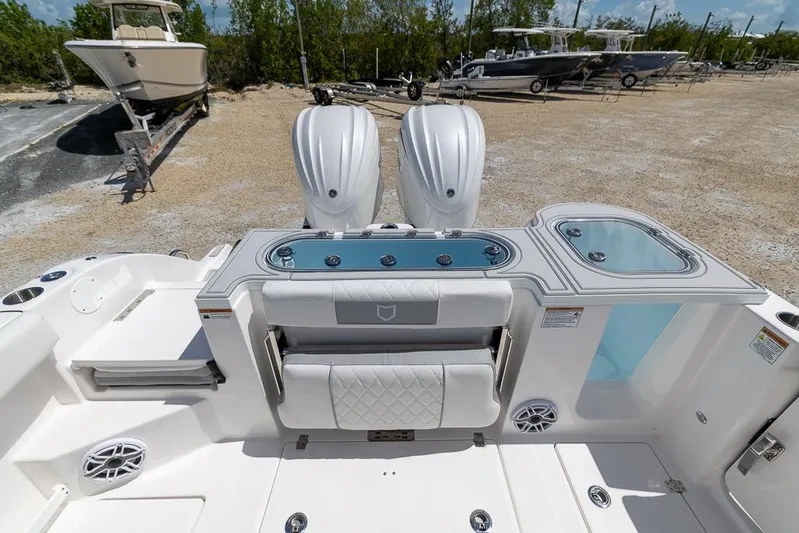  Yacht Photos Pics 2026 Sea Fox 288 Commander boat with dual engines and spacious deck layout.