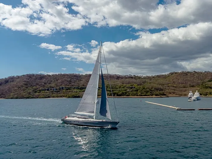 My Star Yacht Photos Pics Sailing yacht Alloy Yachts Sloop 1994 on open water under a partly cloudy sky.