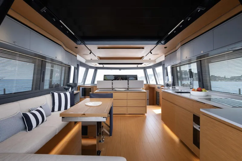  Yacht Photos Pics Luxurious interior of 2026 Pardo Yachts GT75 with modern design and elegant furnishings.