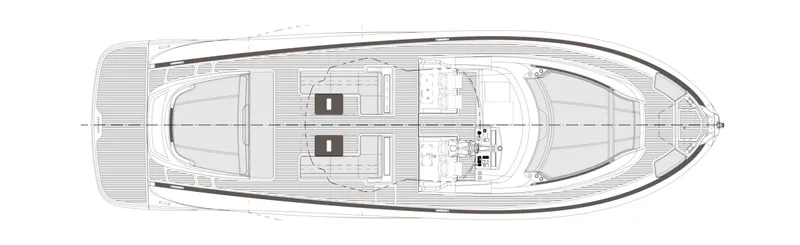  Yacht Photos Pics Top view layout of the 2024 Solaris Power 60 Open yacht.