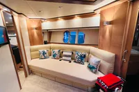 Luxurious interior of 2008 Astondoa Open 53 yacht with elegant seating and decor.