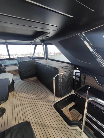  Yacht Photos Pics Interior of 2023 Cranchi Sessantasette 67 yacht with sleek design and modern furnishings.
