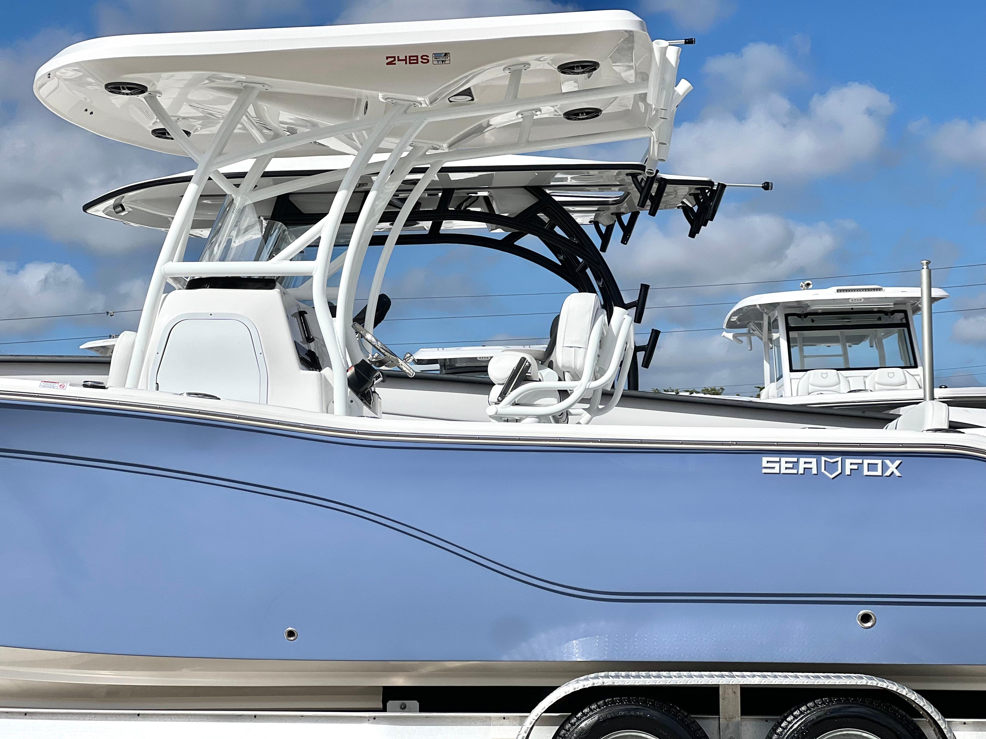 2025 Sea Fox 248 Side Console boat with sleek design and modern features.
