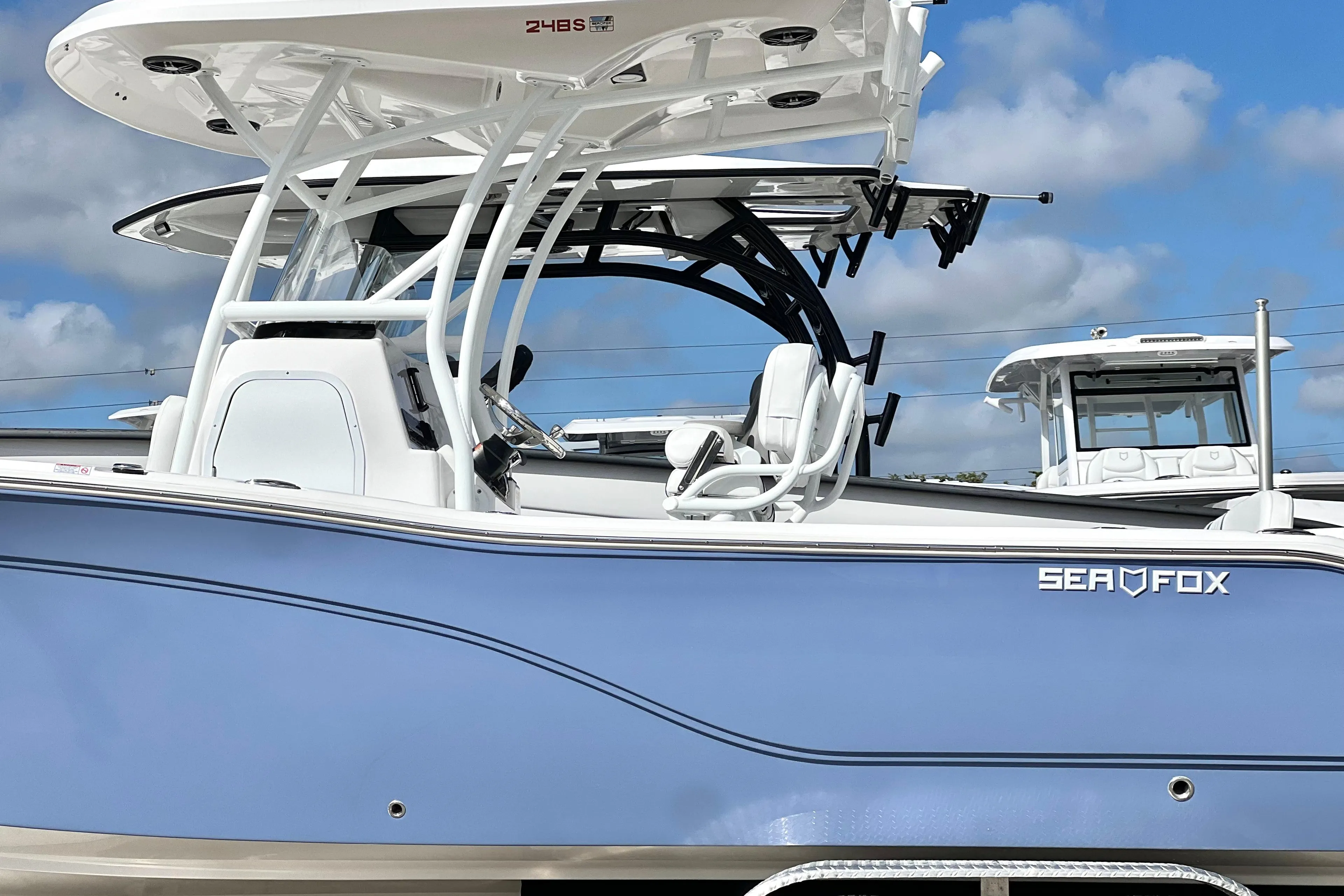 2025 Sea Fox 248 Side Console boat with sleek design and modern features.