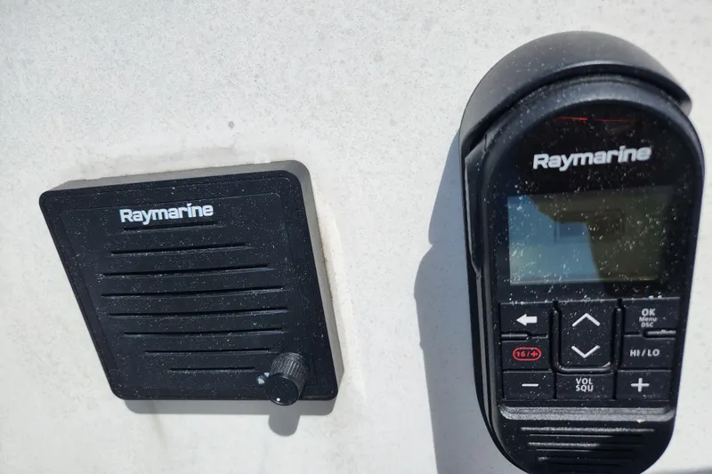 Jump Off Yacht Photos Pics Raymarine control panel on 2011 Beneteau Sense 50 yacht.