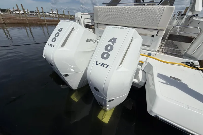  Yacht Photos Pics 2026 Jeanneau DB/37 OB with twin Mercury 400 V10 outboard engines.