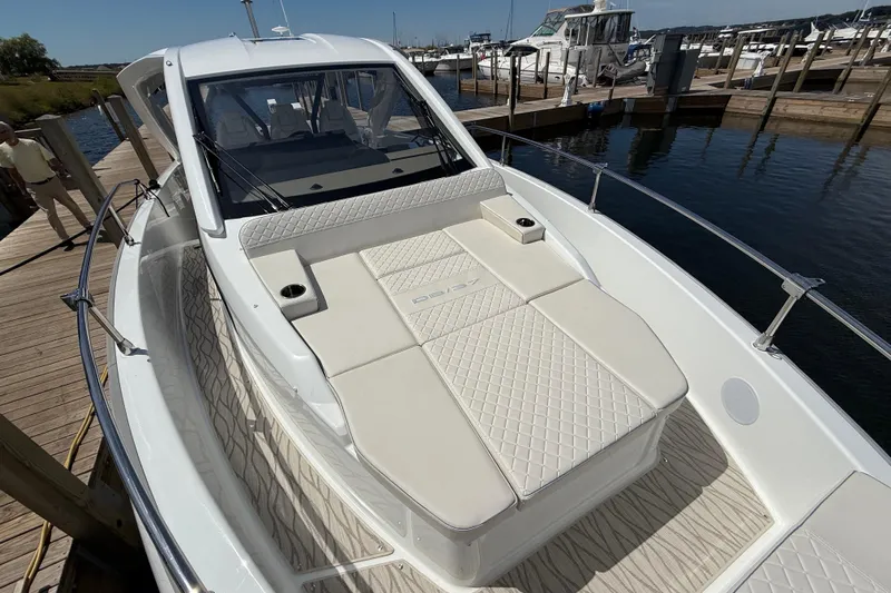  Yacht Photos Pics 2026 Jeanneau DB/37 OB boat with sleek design, docked at marina.