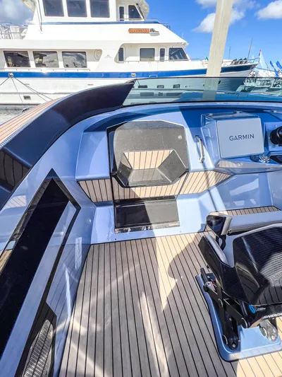 Say Carbon Yachts 42 Yacht Photos Pics 2023 SAY Carbon Yachts 42 cockpit with Garmin navigation system.