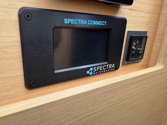 Nellie Yacht Photos Pics Spectra Watermakers control panel on Lagoon 42 yacht, 2020 model.