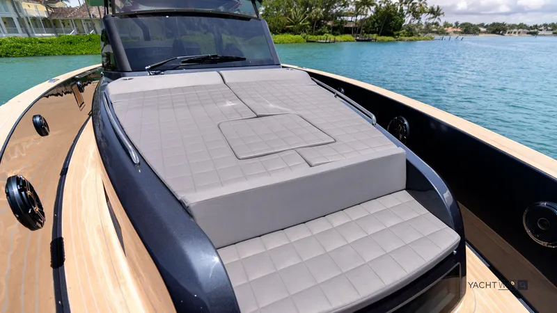 Available Now Yacht Photos Pics 2025 Pardo Yachts P50 luxury yacht with sleek design on tranquil water.