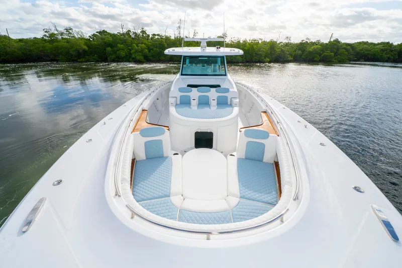  Yacht Photos Pics Luxury HCB 56 Suenos GIX yacht, 2026 model, with spacious deck and elegant seating.