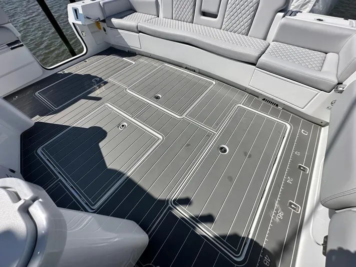 Hcb 53' Suenos Yacht Photos Pics 2024 HCB Suenos interior with gray flooring.