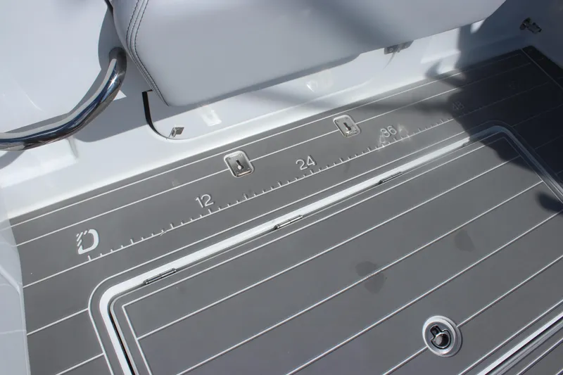 Hcb 53' Suenos Yacht Photos Pics HCB Suenos 2024 boat floor with measurements and storage.