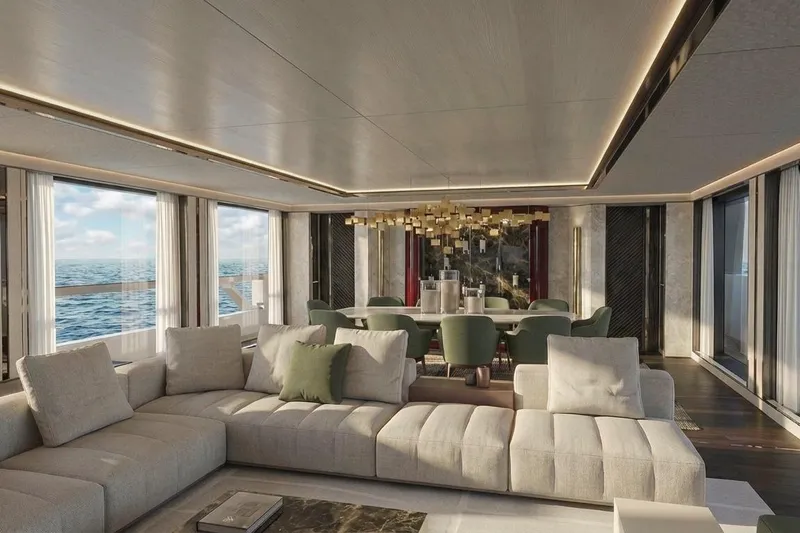 Sleek 52 Yacht Photos Pics Luxurious interior of Tureddi Sleek 52 yacht, featuring modern design and ocean views, 2028 model.