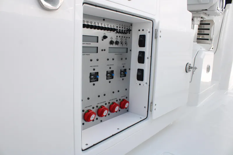 Hcb 53' Suenos Yacht Photos Pics Electrical control panel of the 2024 HCB Suenos boat.