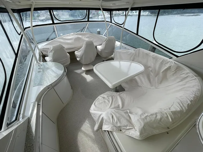 Rudee's Ruckus Yacht Photos Pics BRIDGE SEATING WEATHER COVERS!!