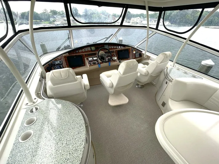 Rudee's Ruckus Yacht Photos Pics BRIDGE HELM DECK OVERVIEW