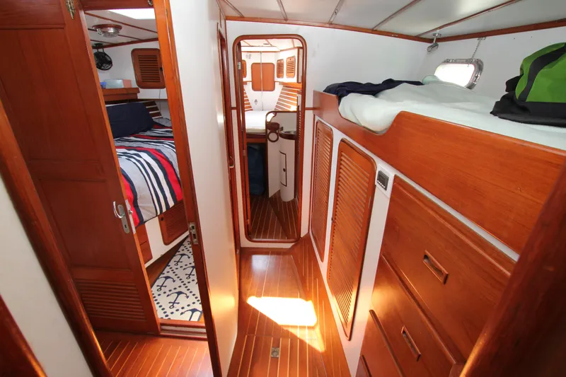 Mystic Chord Yacht Photos Pics Forward cabins from saloon