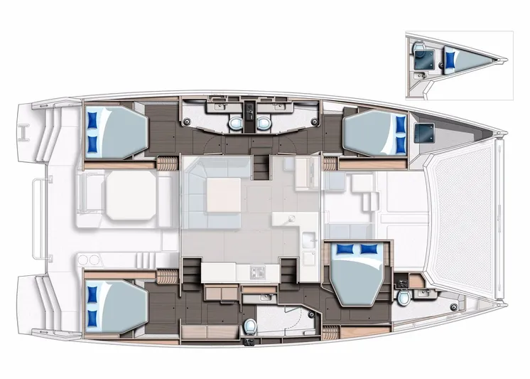  Yacht Photos Pics Manufacturer Provided Image: Leopard 50 4 Cabin Layout Plan