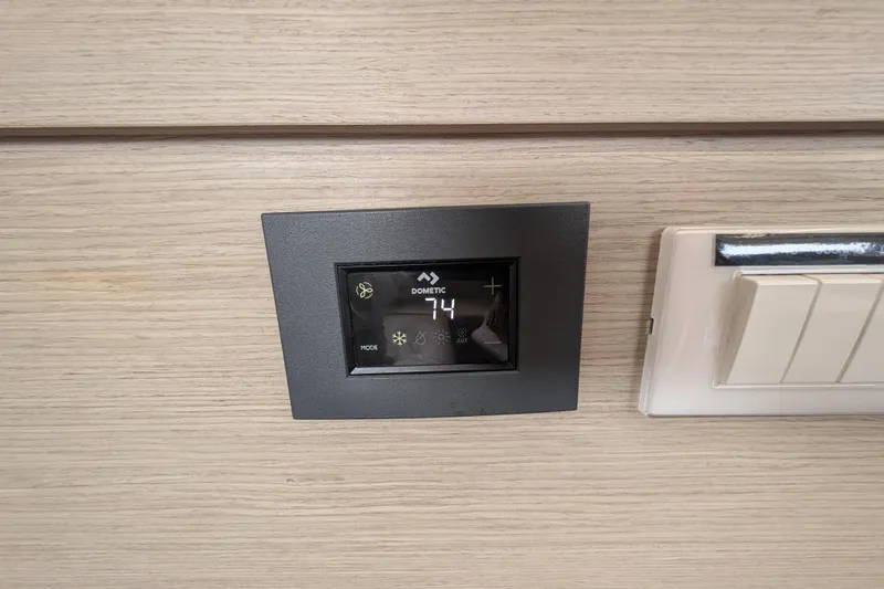 Maho Yacht Photos Pics Thermostat control panel on 2021 Fountaine Pajot Astrea 42 Catamaran interior.