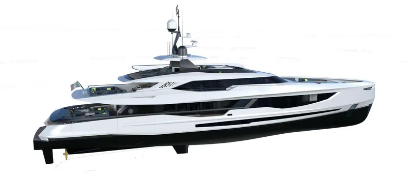  Yacht Photos Pics Futuristic 2027 Tureddi Hyper 50 yacht with sleek design and modern features.