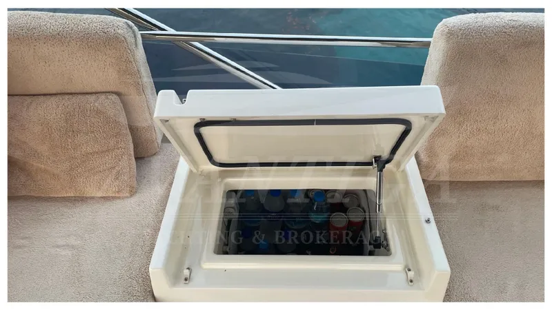  Yacht Photos Pics Open storage compartment on 2012 Prestige 500 yacht deck.