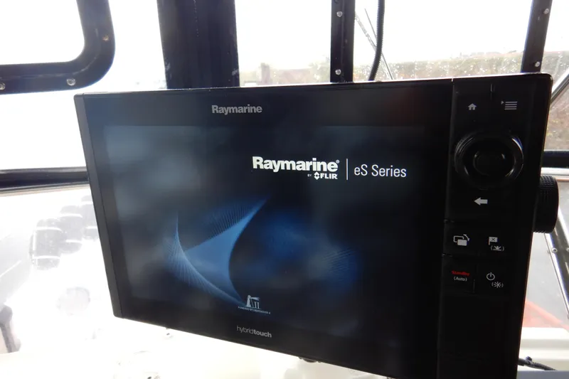 Alaska Sea Duction Yacht Photos Pics Raymarine eS Series display on 1988 Camargue 48 Cockpit Motor Yacht.