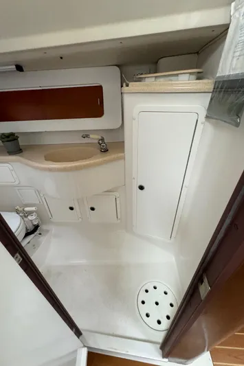 Inishowen Yacht Photos Pics Shower Stall in Aft Head