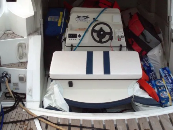  Yacht Photos Pics Aft garage and Dinghy