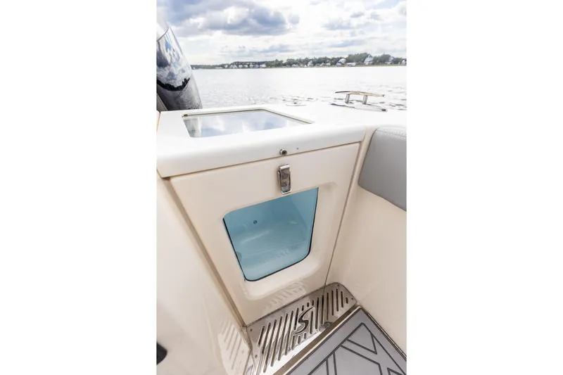 Your Next Boat! Yacht Photos Pics 2024 Scout 377 LXF Live Well with Glass Viewing Window