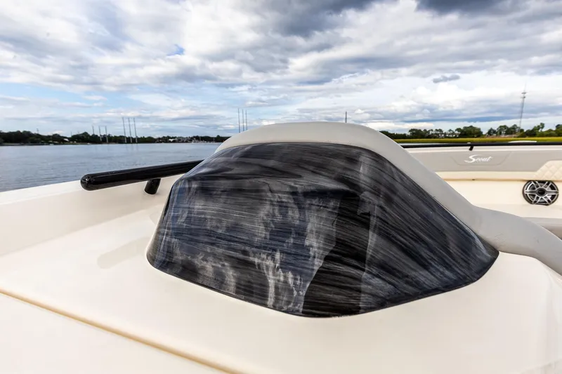 Your Next Boat! Yacht Photos Pics 2024 Scout 377 LXF Custom Paint on Seat Backs