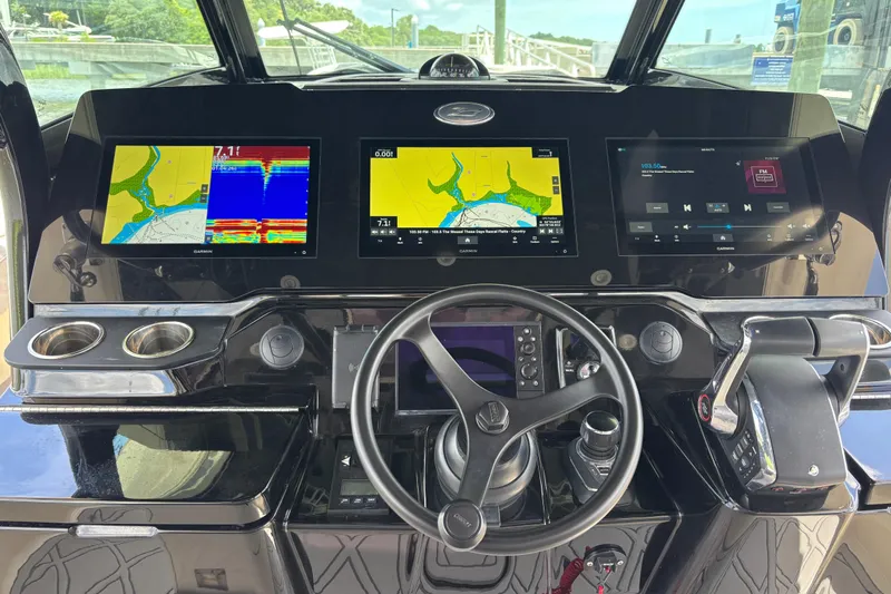 Your Next Boat! Yacht Photos Pics 2024 Scout 377 LXF Helm Console