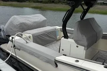 Your Next Boat! Yacht Photos Pics 2024 Scout 377 LXF Custom Sunbrella Covers